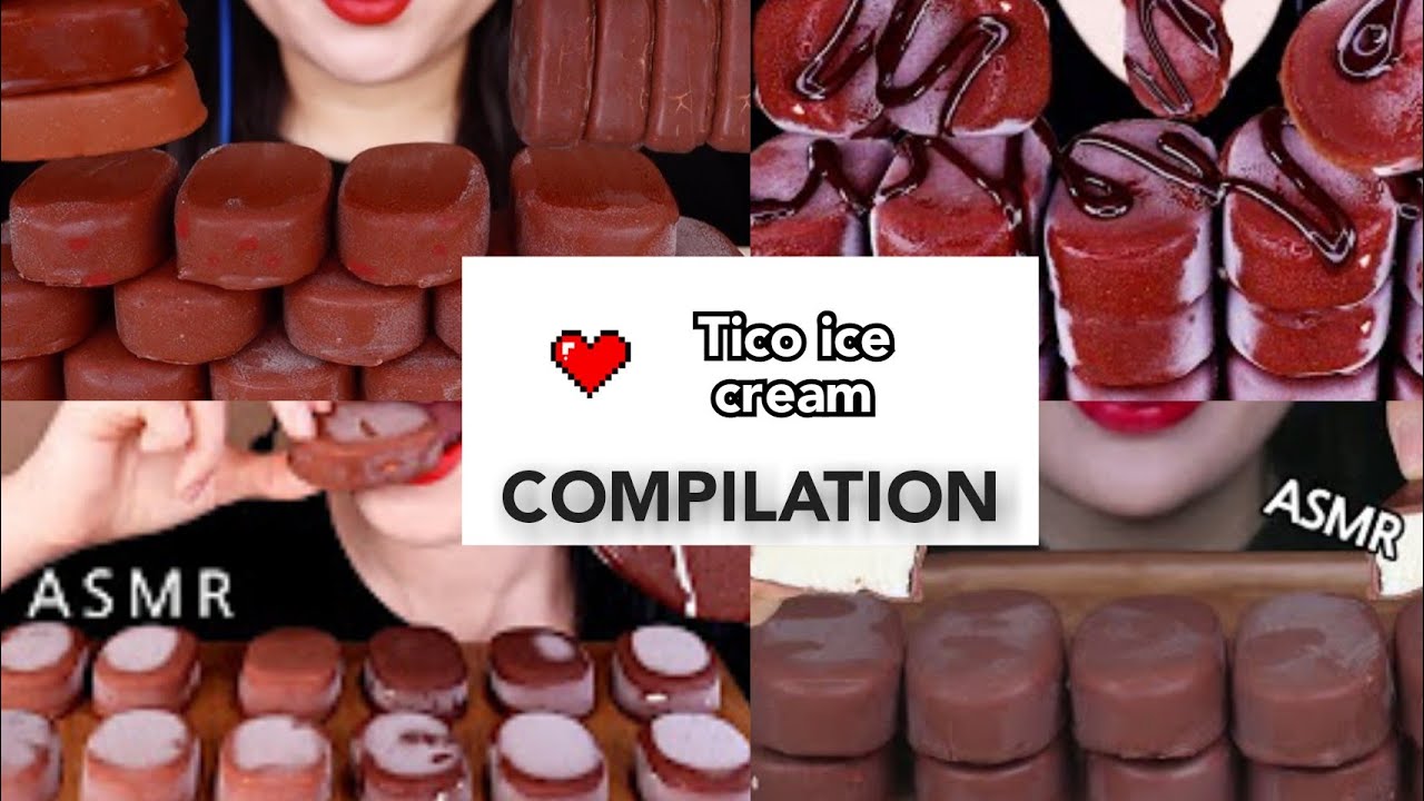 ASMR COMPILATION EATING TICO ICE CREAM