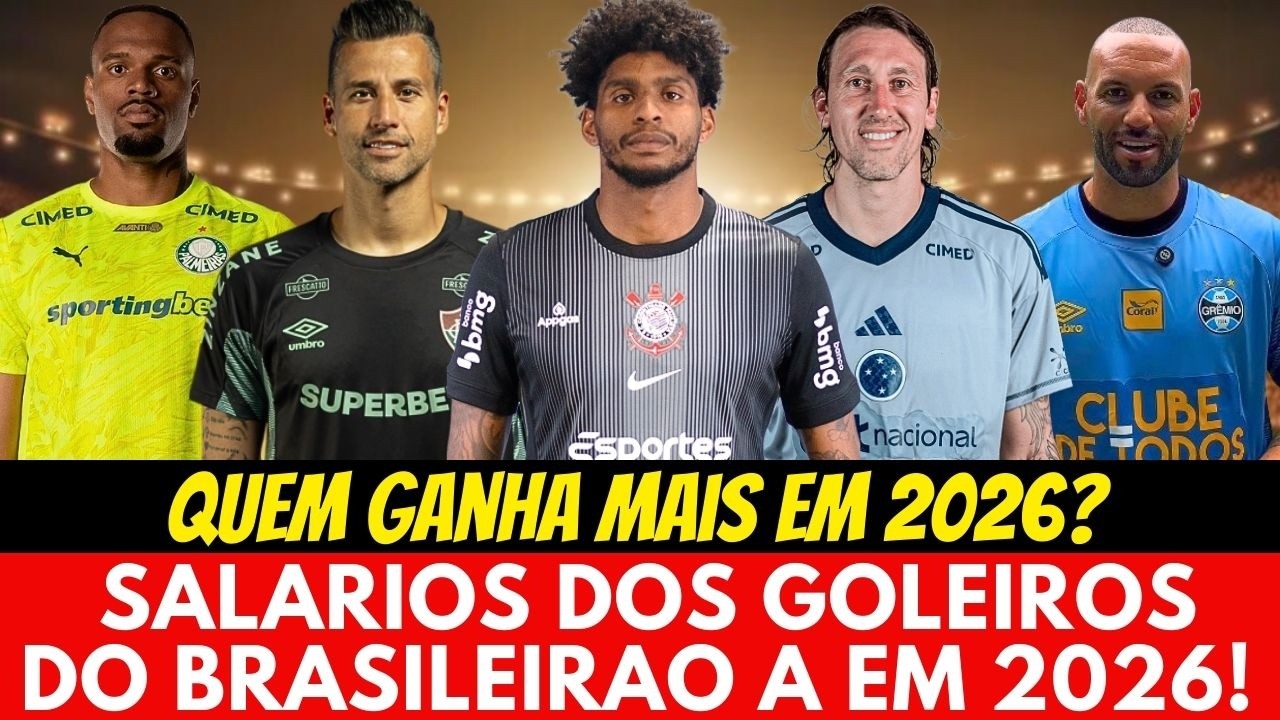 SALARIO DOS GOLEIROS MAIS BEM PAGOS DO BRASIL 2026 💰 Veja Quanto Ganham top 20&ordm;!