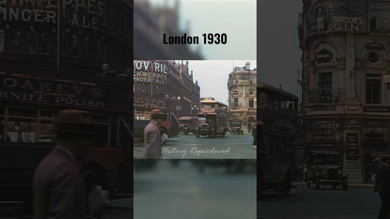 A day in London 1930 United Kingdom I Colorized & up-scaled history #colorized #historical #history