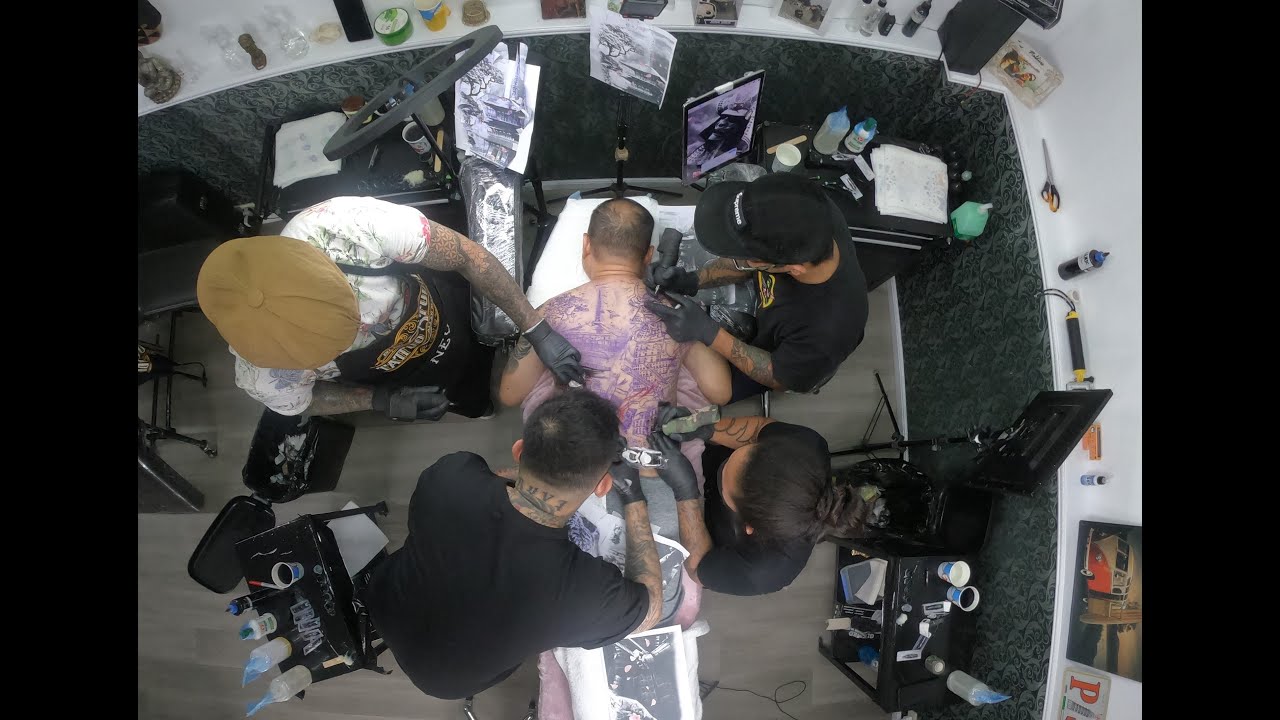 BACKPIECE  TATTOO ONE SESSION | 12 HOURS | 4 ARTIST COLLABORATION | ONLY IN THE PHILIPPINES