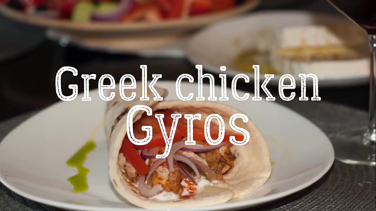 Greek chicken gyros