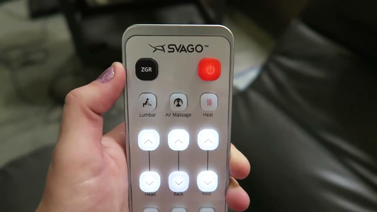 Svago ZGR Newton SV-630 Zero Gravity Recliner Remote Tutorial