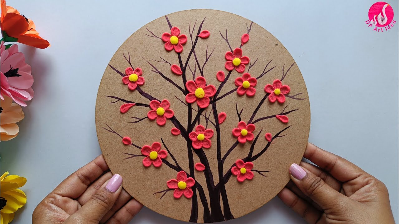 DIY Wall Hanging || Room decor Idea || Wooden Board Craft Idea|| Wall Decor Craft Idea with Clay
