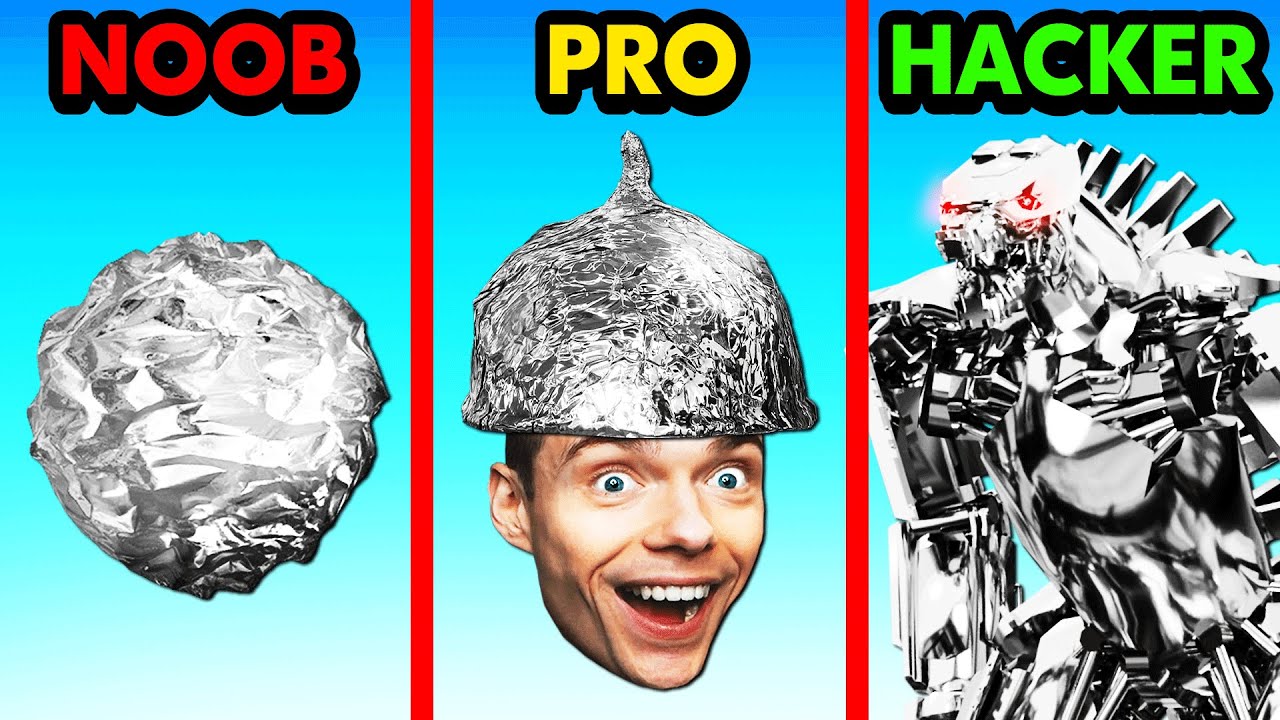 NOOB vs PRO vs HACKER FOIL TURNING