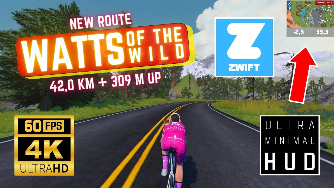 Watts of the Wild (40,0 km / 309 m up) Zwift 4K 60fps Ultra HD 2160p RTX 4060 - New Route