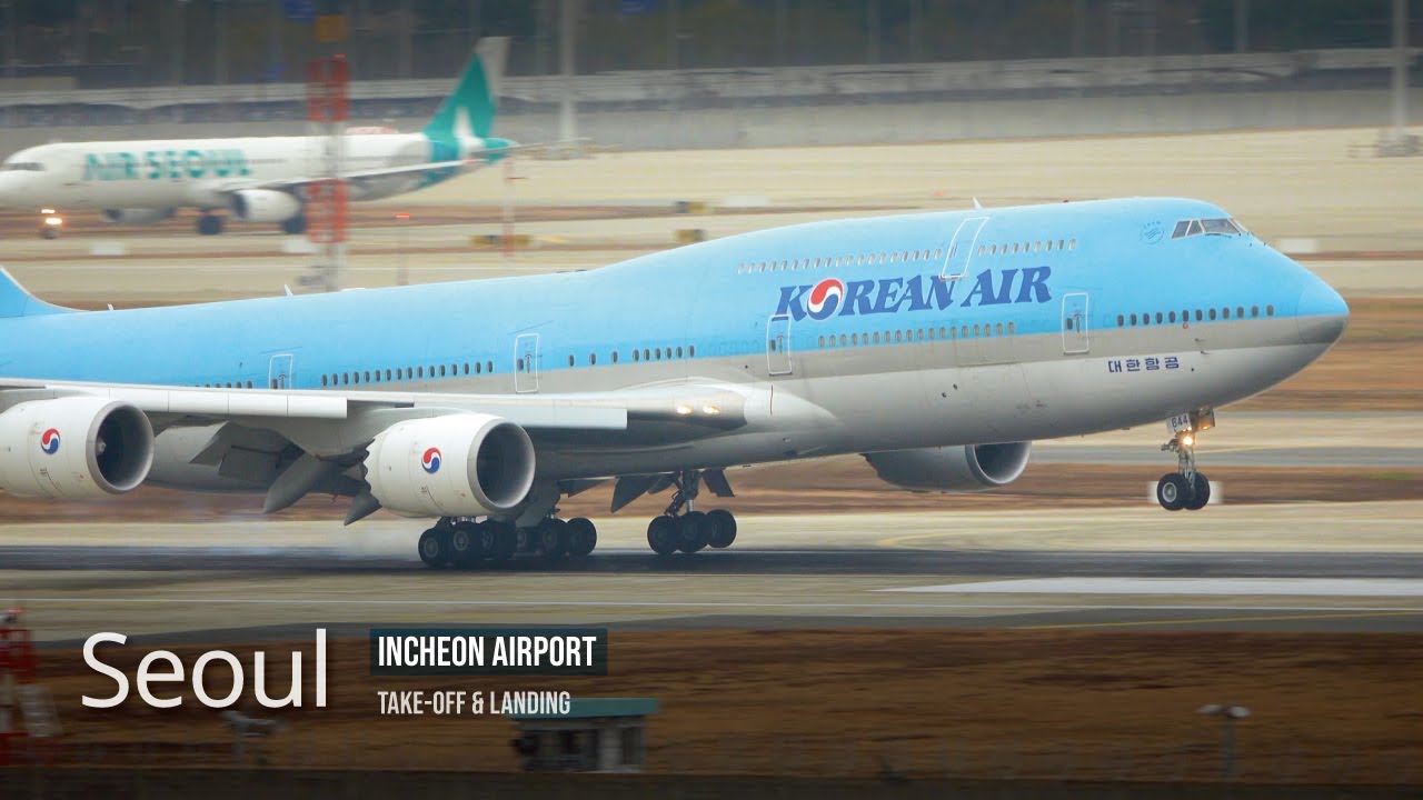 [4K] 인천공항 이착륙 감상 ㅣ Incheon Airport Plane Spotting &ndash; Takeoffs and Landings
