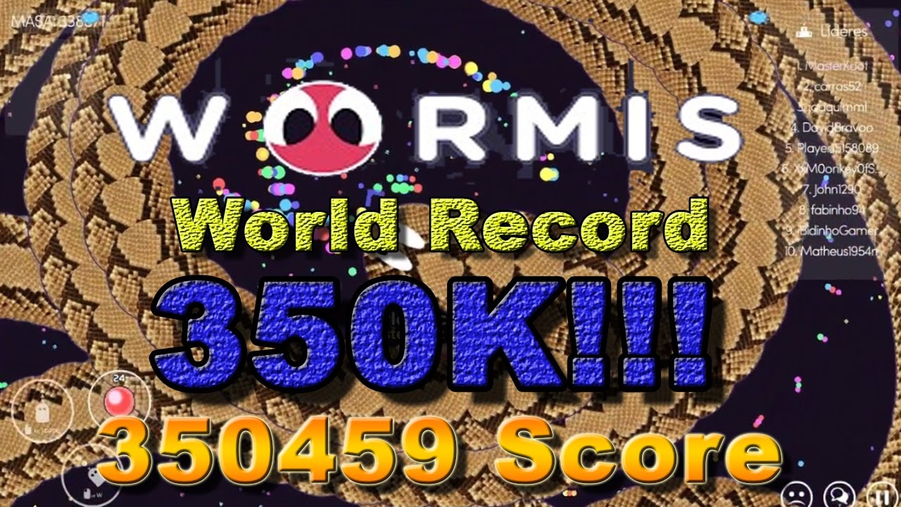 Wormis The Game||World Record 350000 Score!!!||Epic Video