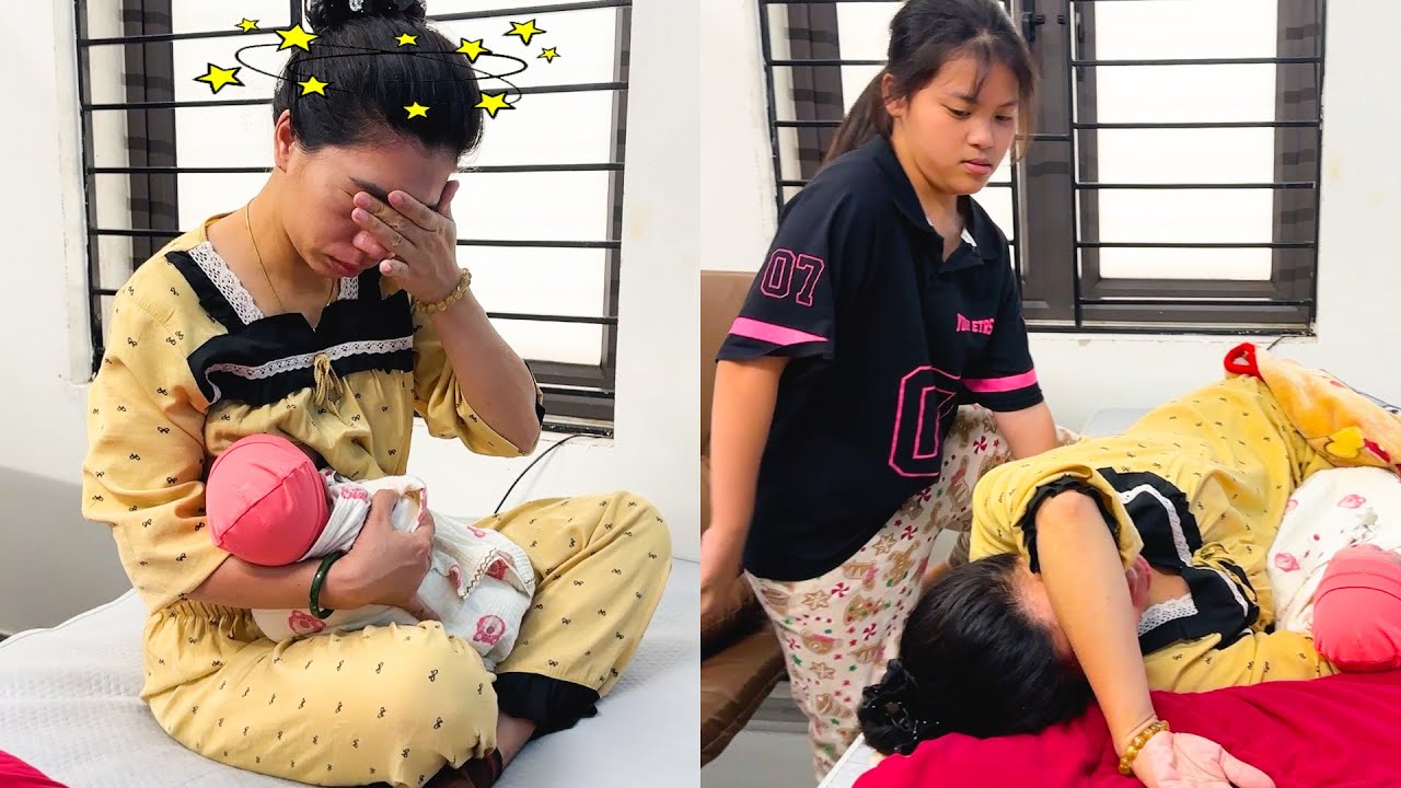 Diem and Quynh were worried when mom's blood pressure dropped