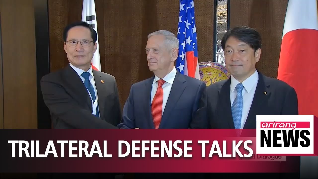 Defense ministers of S. Korea, U.S. and Japan reaffirm their military cooperation