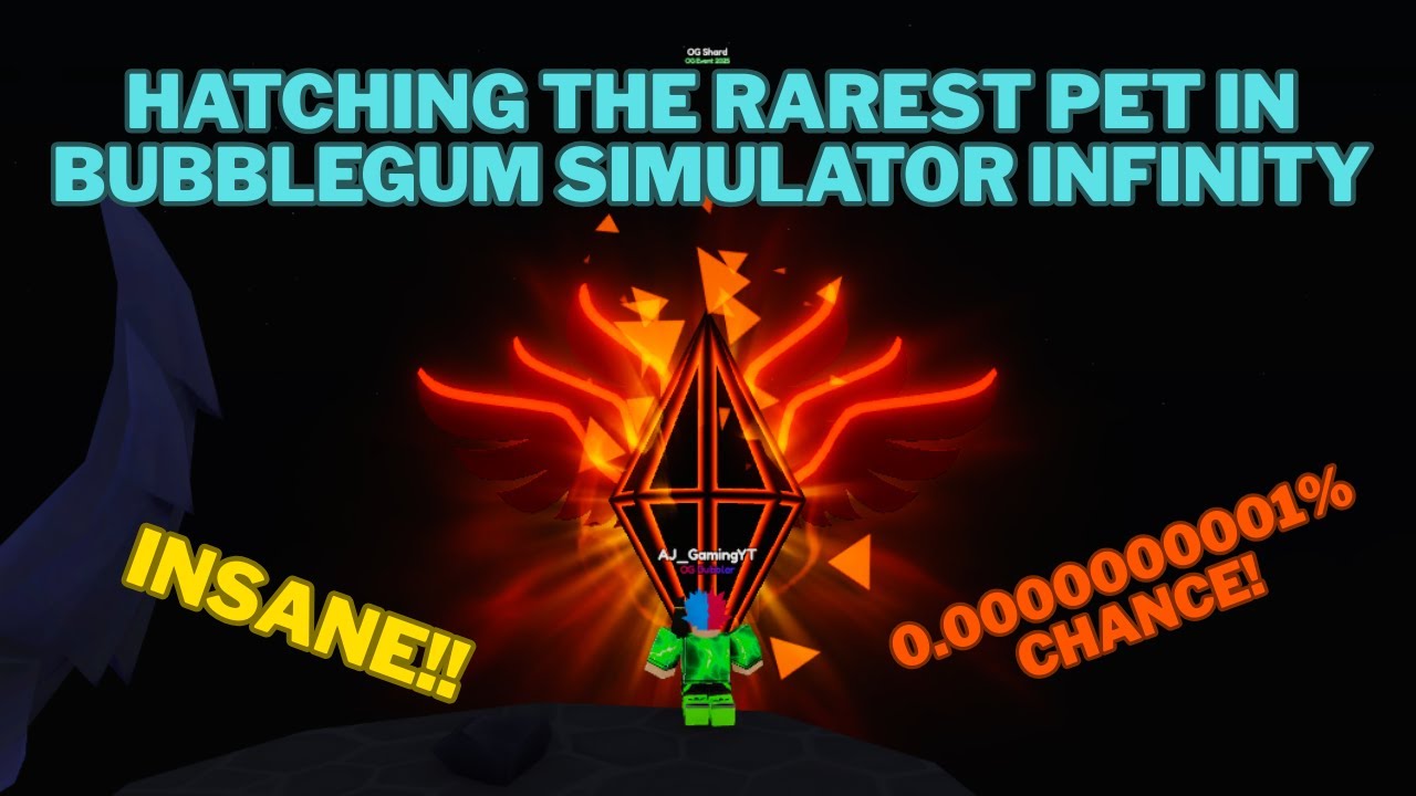 I HATCHED THE OG MYTHIC SHARD *Secret* IN BUBBLE GUM SIMULATOR INFINITY!! *SO RARE*