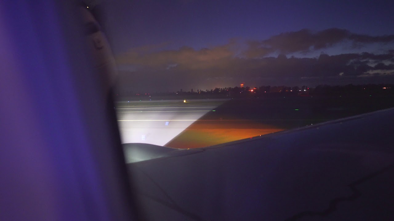 Italy, Rome, night landing with KLM at Rome–Fiumicino International Airport