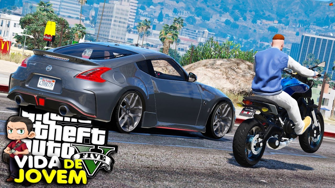 GTA V : VIDA DE JOVEM - PEGUEI A MT09 & FUI CHAMADO PRO RACHA !  #54