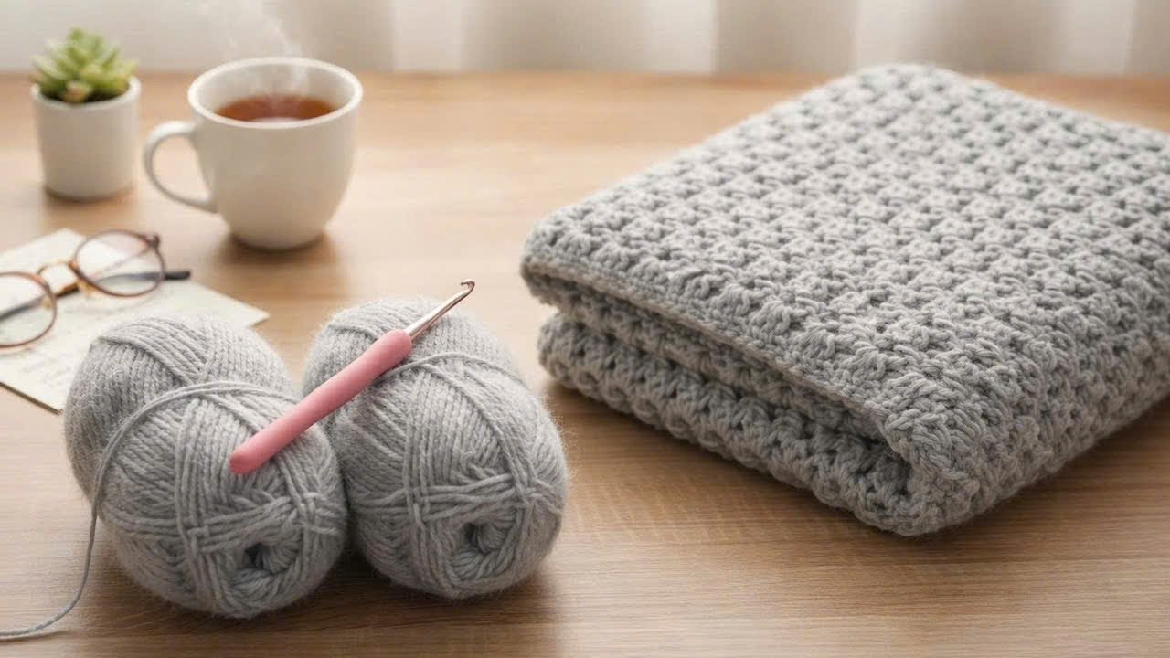 GORGEOUS SHELL FAN CROCHET STITCH 🌊 PERFECT FOR BLANKETS, SCARVES & COZY PROJECTS!