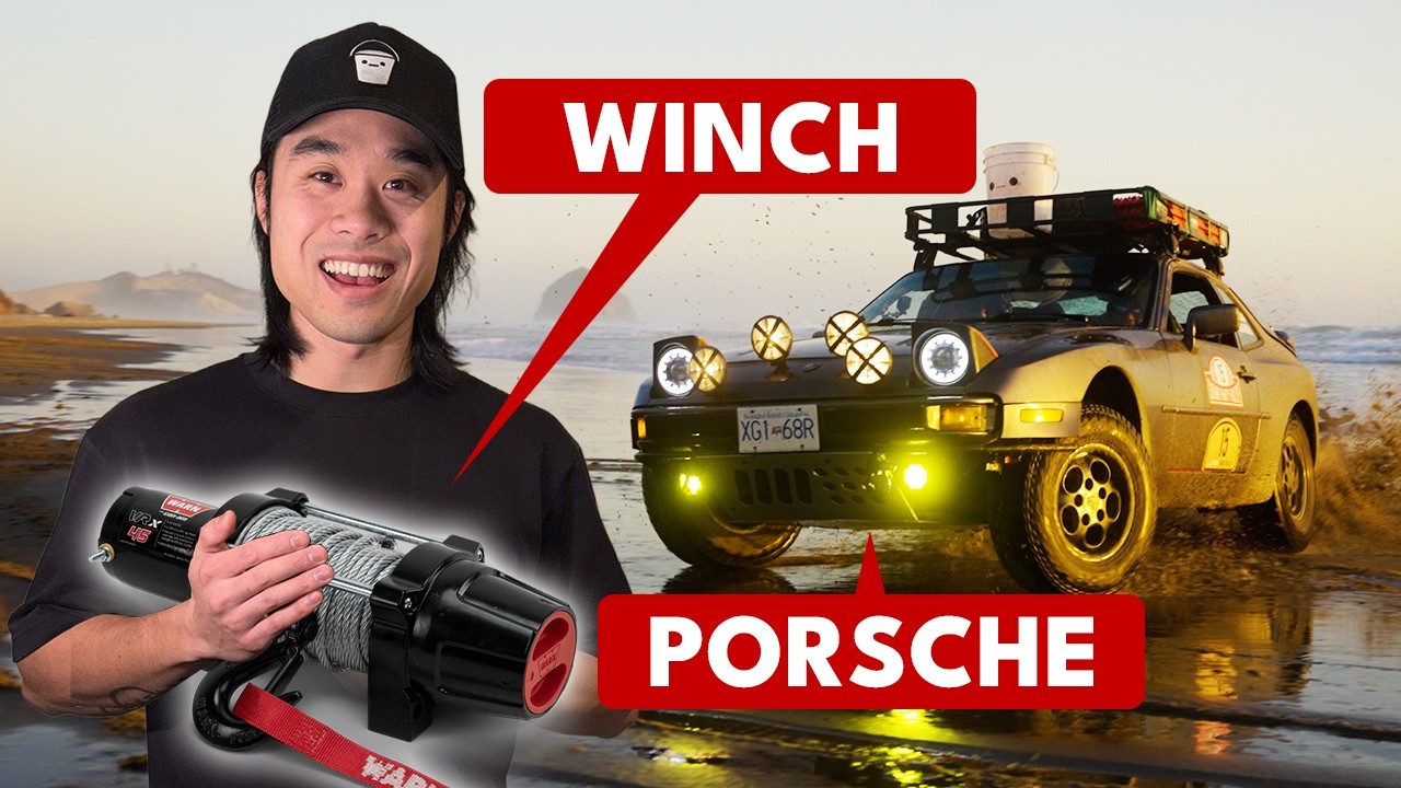 Мы установили лебедку на наш внедорожник Porsche 944 для сафари.