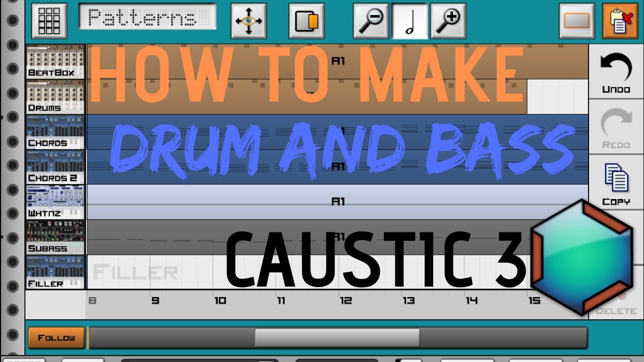 How to make a DRUM AND BASS drop in Caustic 3