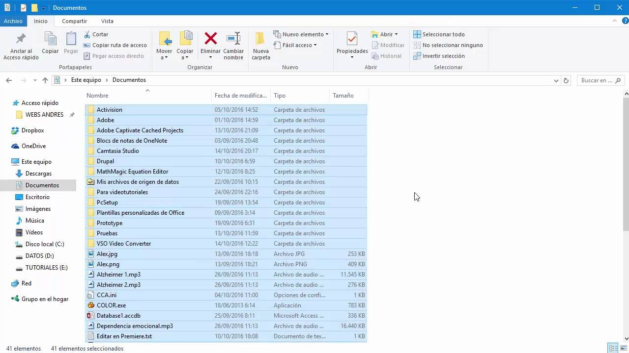 Cómo copiar nombres de archivos a texto