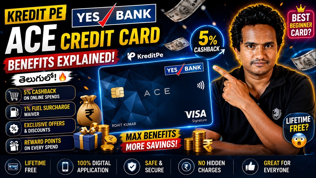 💳 KreditPe YES Bank ACE Credit Card Benefits Explained in Telugu 🔥