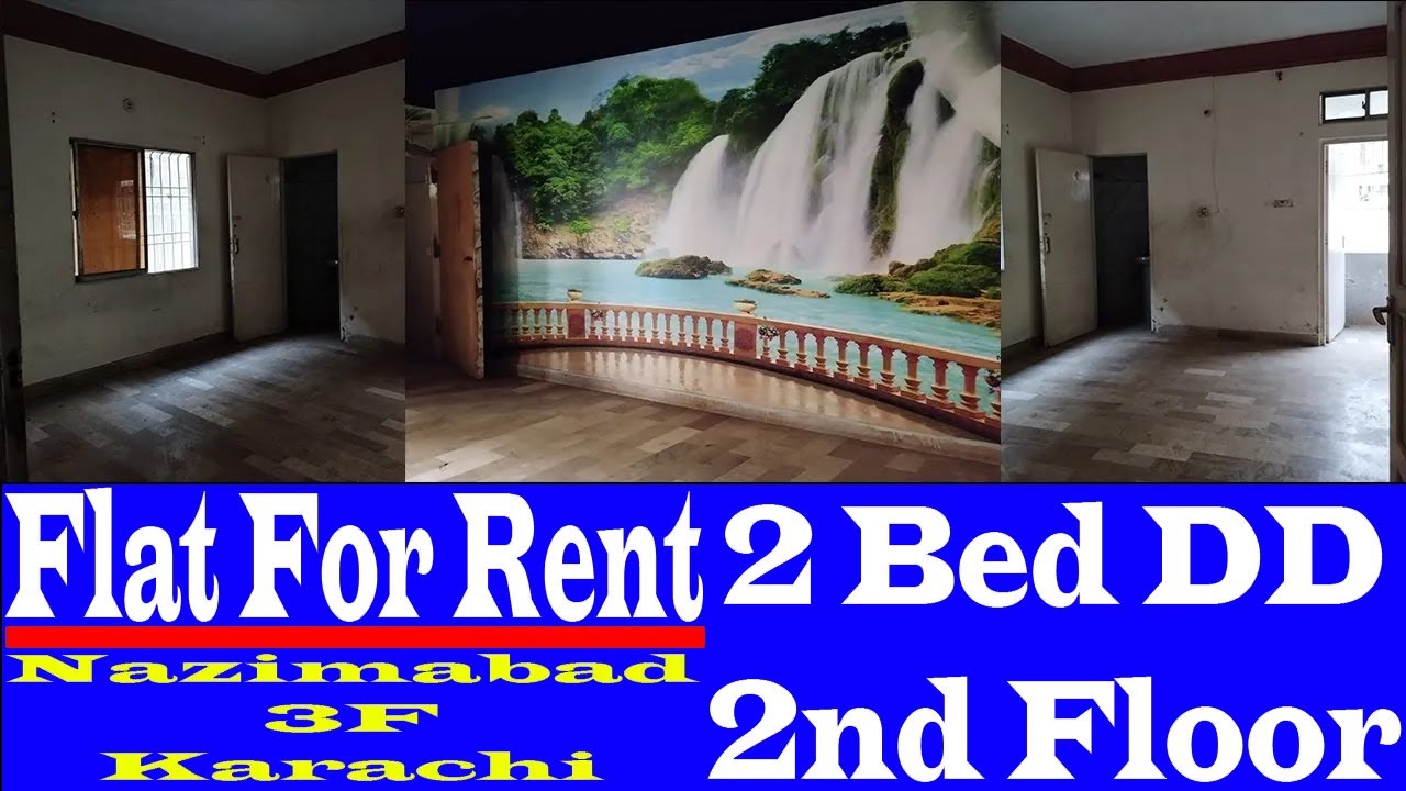 Flat For Rent | 2 Bed DD 2nd Floor Nazimabad 3F Karachi Rent Demand 35k 6 Month Deposit