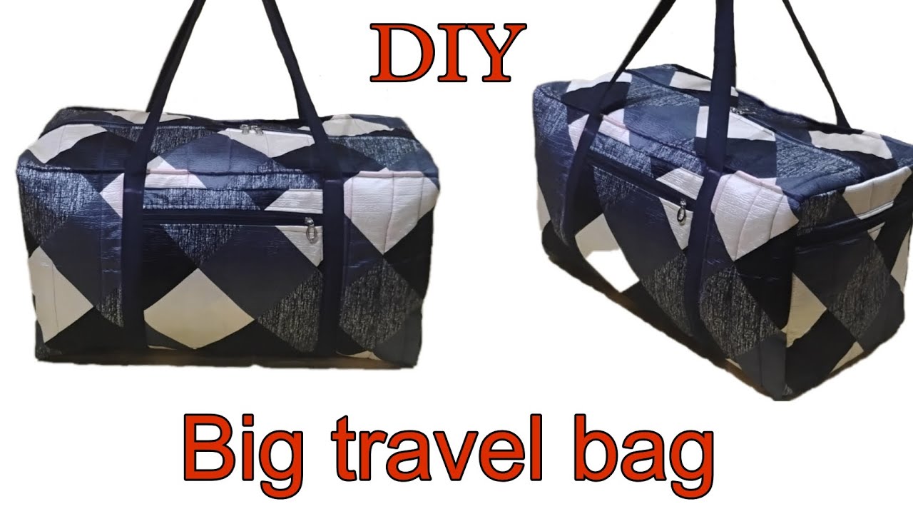 Travel bag making at home/ Travel Bag cutting and stitching - a detailed tutorial !