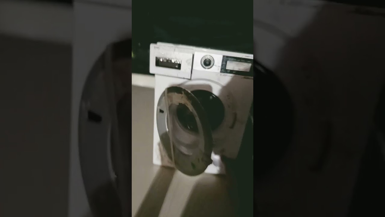 The washing machine is shaking so  put one of those in the floor.