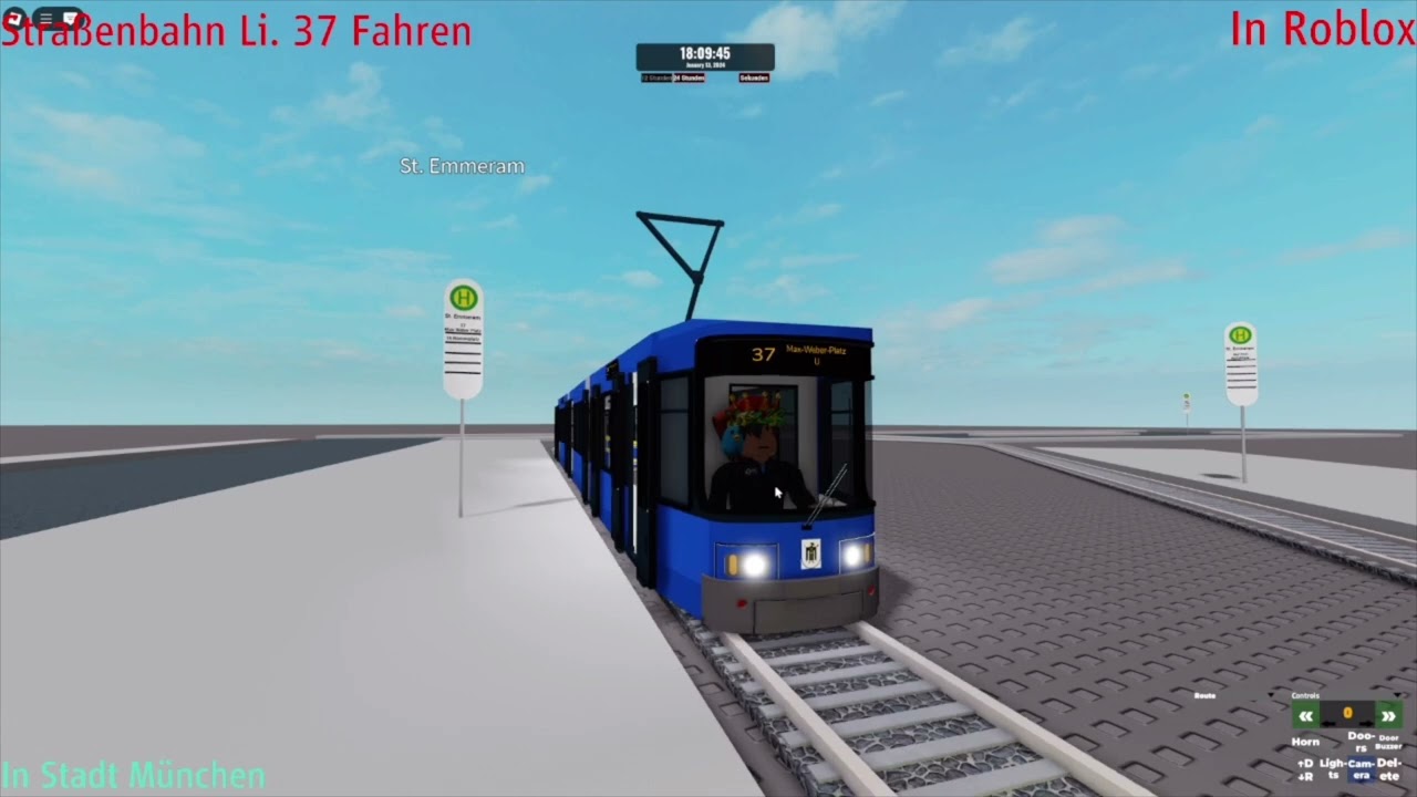 Straßenbahn fahren in mein eigenen Hergestellten Stadt München auf Roblox