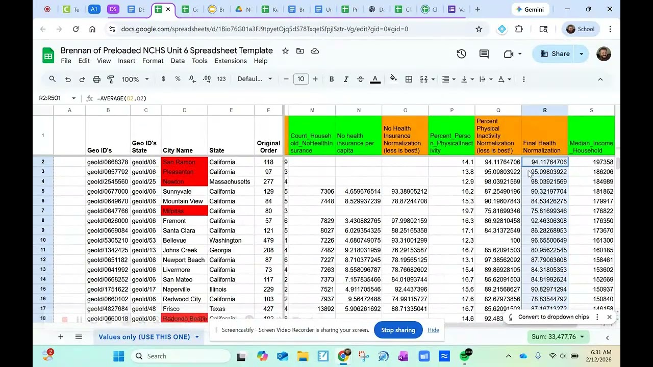 Combining Normalized Scores into One