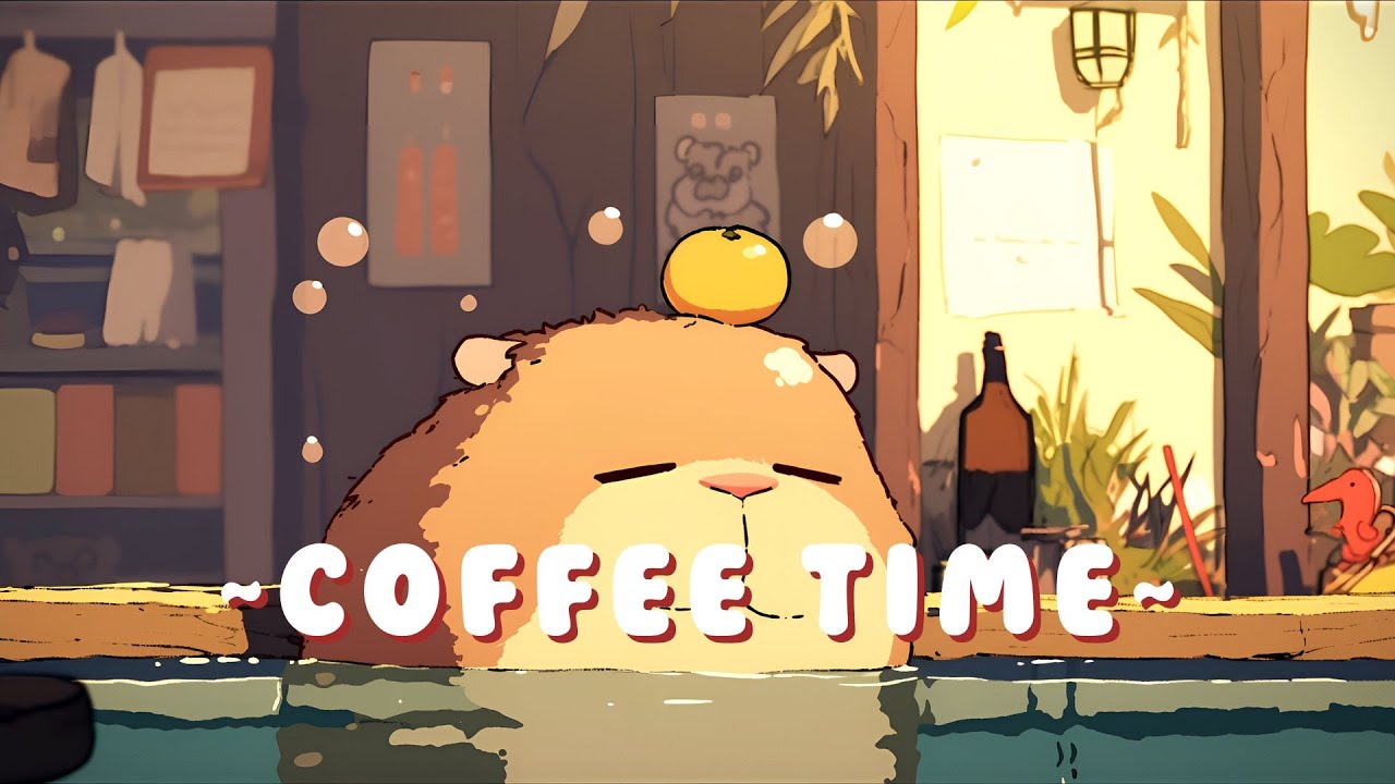 [Long Session] Capybara Study Beats - Chill Jazz Beats to Relax/Study ~ Sweet Dreams ~ 🦫 🌿 ☕