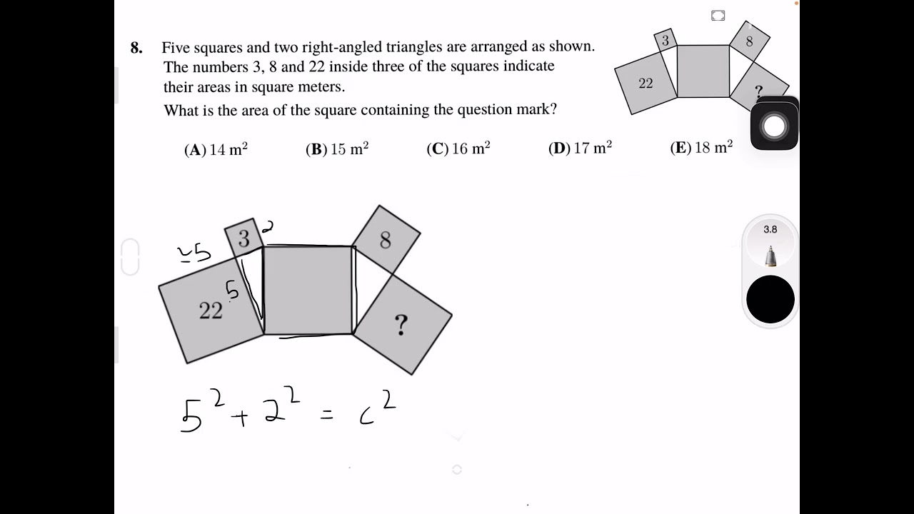 Question 8 in the 2022 Grades 9-10 Math Kangaroo Question Paper