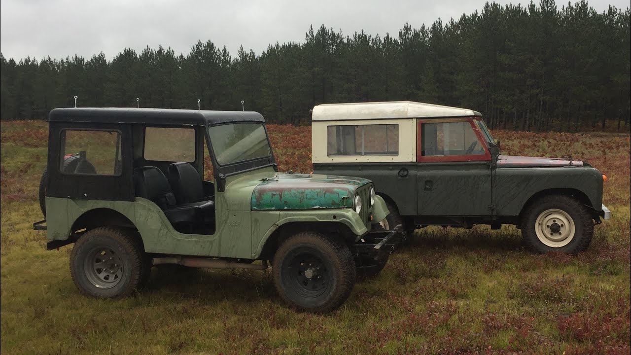 Land Rover series 2 vs. Jeep CJ5 - Soldier Lake to Tahquamenon Falls- Part #1