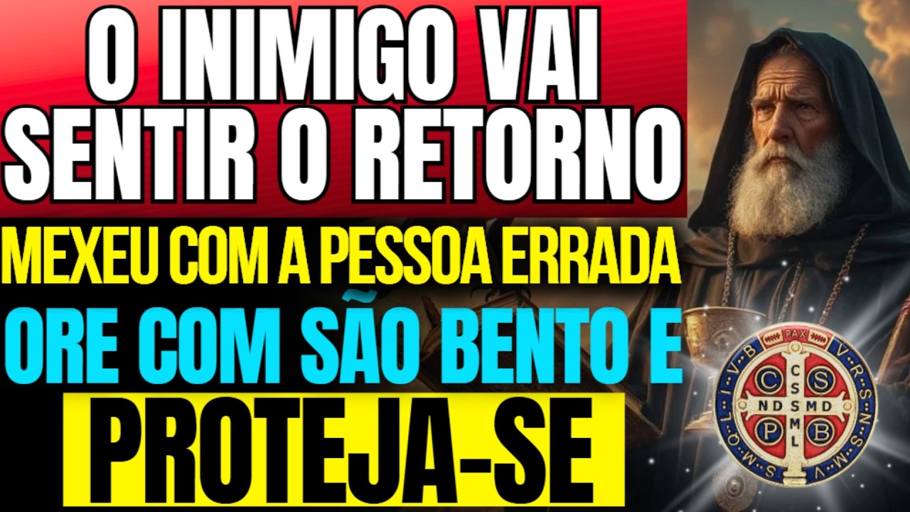 🛑COMBATE ESPIRITUAL! SOFRE PERSEGUIÇÃO DO INIMIGO? CLAME A SÃO BENTO E ACABE COM ISSO!