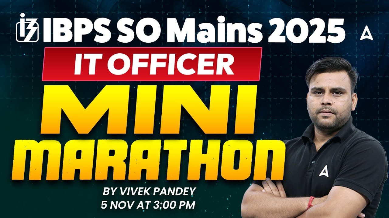 IBPS SO Mains IT Officer Marathon 2025 🔥| Complete IBPS SO IT Officer Mini Marathon by Vivek Pandey