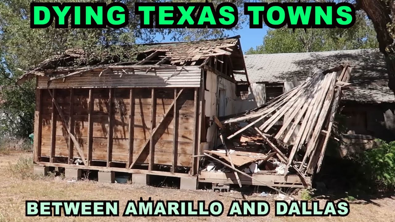 RURAL DYING TEXAS TOWNS - Between Amarillo and Dallas