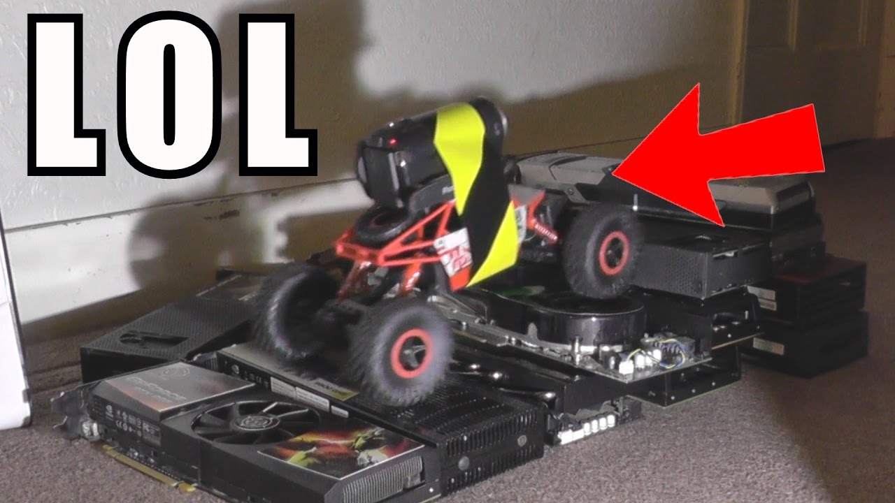 What if feels like to climb Video Cards with RC car