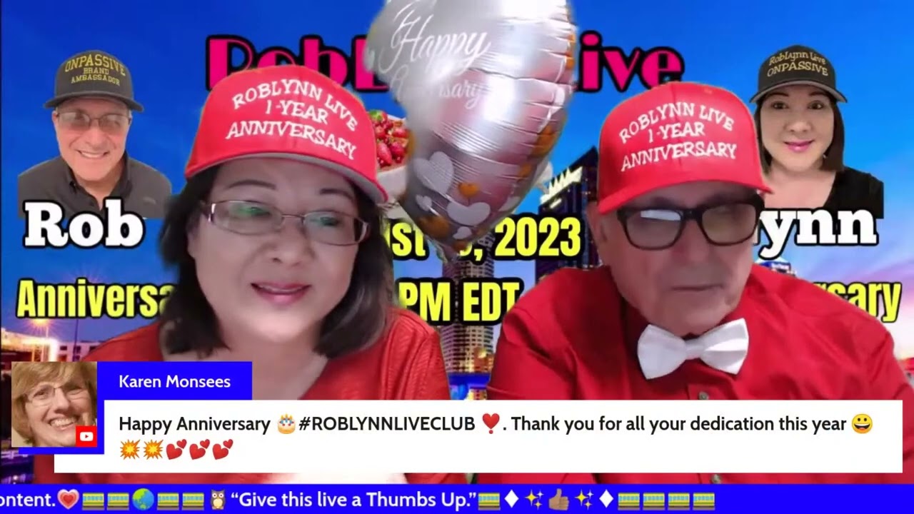 ONPASSIVE: RobLynn Live August 18, 2023 Celebrating their Anniversary With Mr. Ash Mufarah