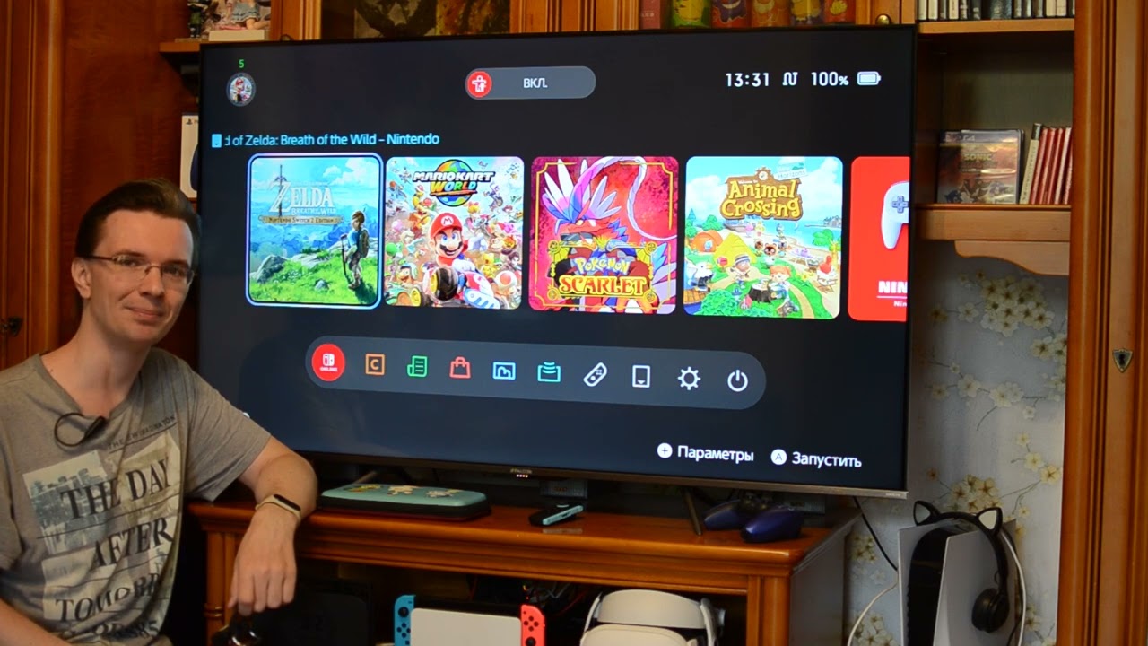 Nintendo Switch 2 в ТВ-режиме&mdash; интерфейс, загрузка и игры на большом экране