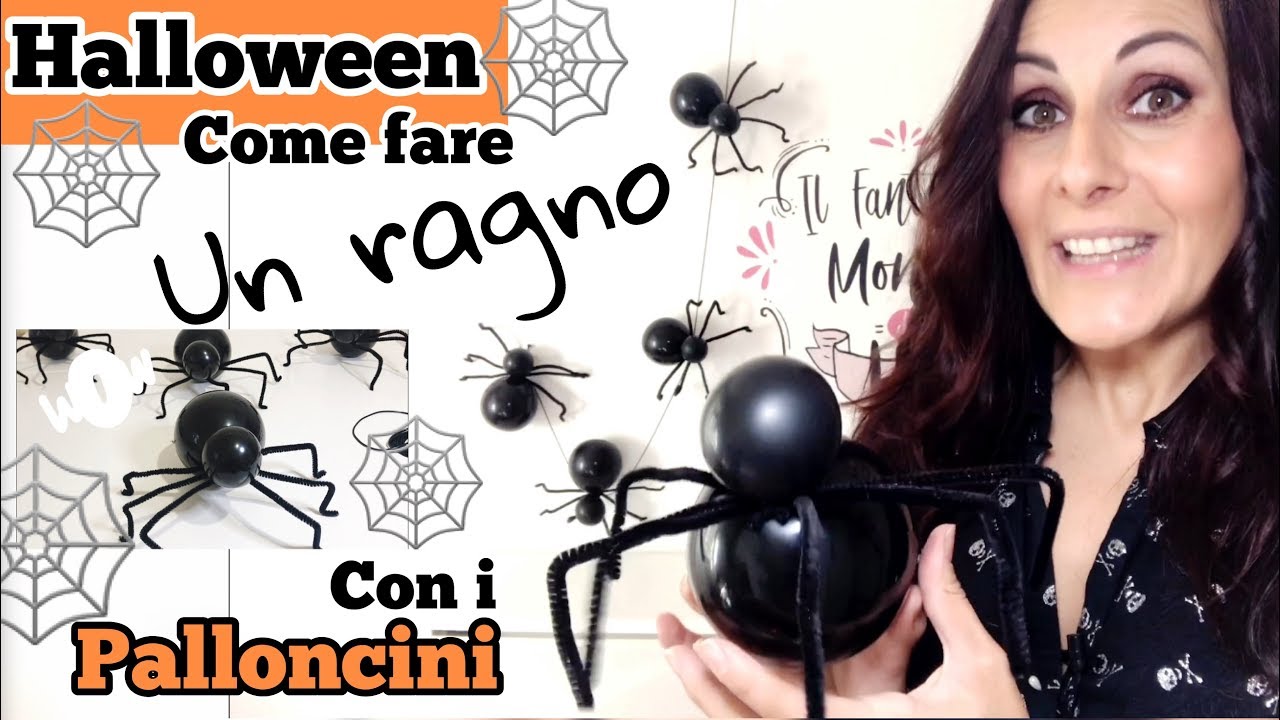 Halloween: come fare un ragno con i palloncini!