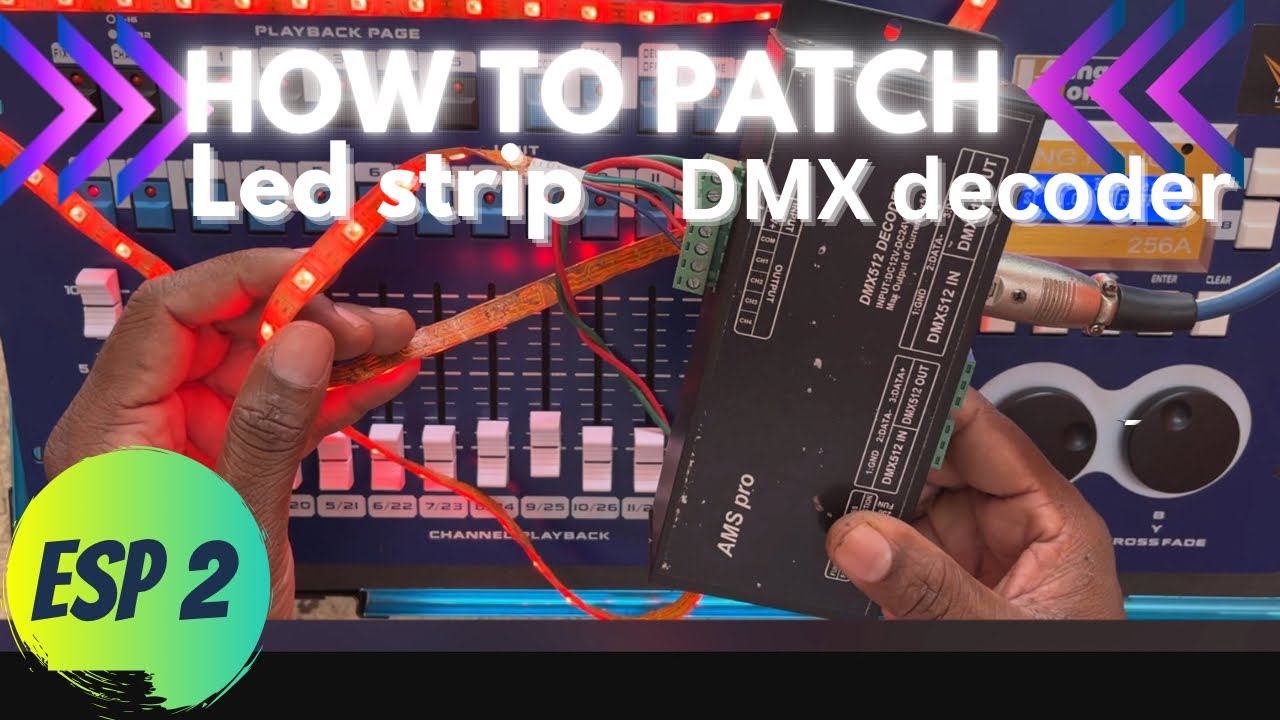 Kingkong 256A How to patch DMX decoder Led strip#arunsounds_onek#dmxcontroller #lightcontrol