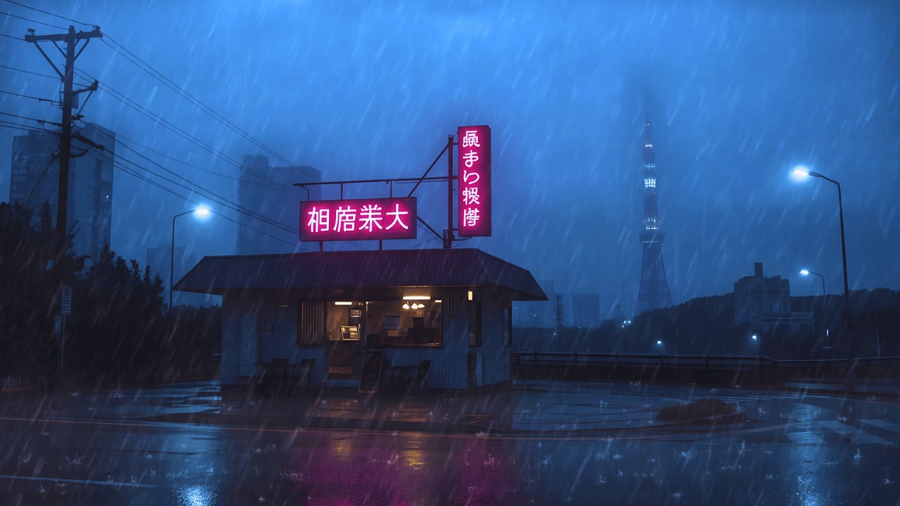 90s Rainy Streets of Tokyo 🌧️ Lofi for Focus & Relax