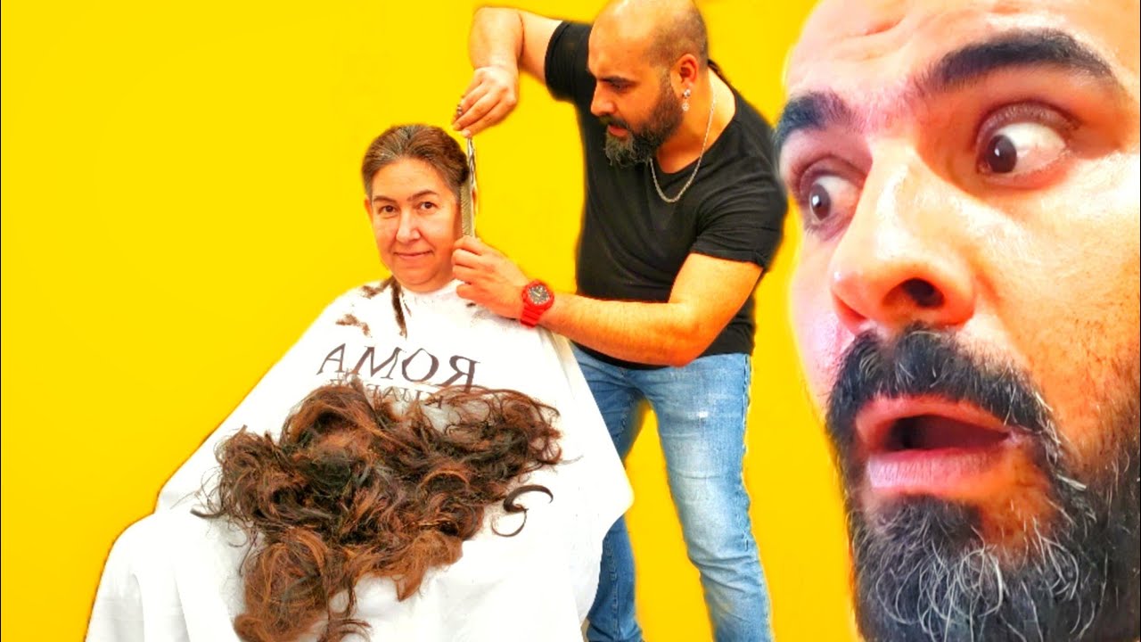 THIS HAIRDRESSER IS PLAYING WITH FIRE! ( Pixie Haircut  - Long to Short - ASMR )