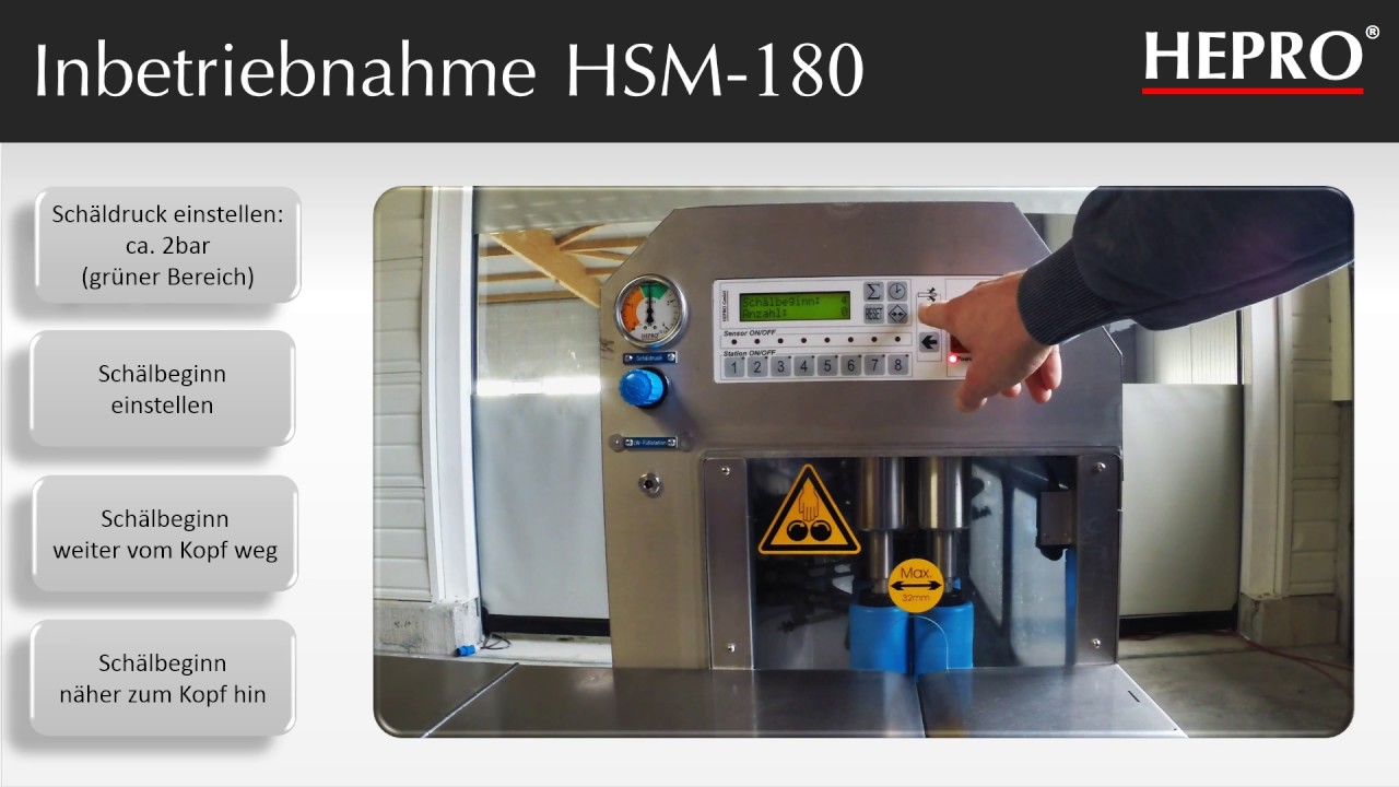 Inbetriebnahme HSM-180 | HEPRO® GmbH