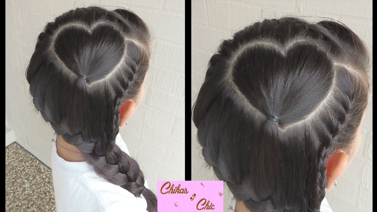 Perfect heart with braid! | Valentine's Day Hairstyles | Chikas Chic
