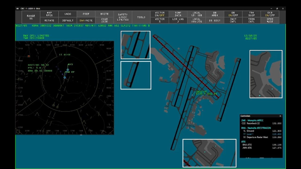 Calm night on Nashville Tower | VATSIM