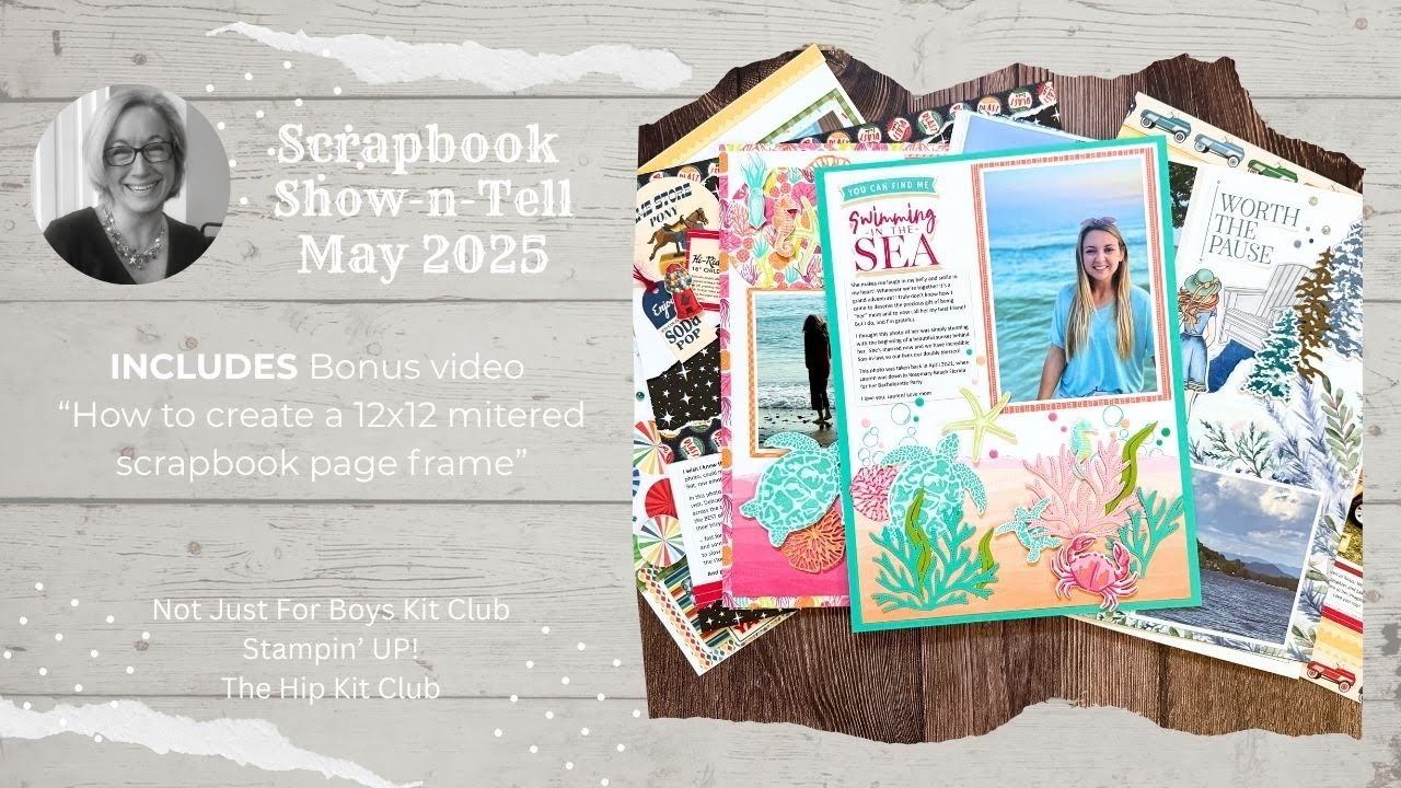 Scrapbook Share and Ideas: PLUS How to create a 12x12 Mitered Corner frame!