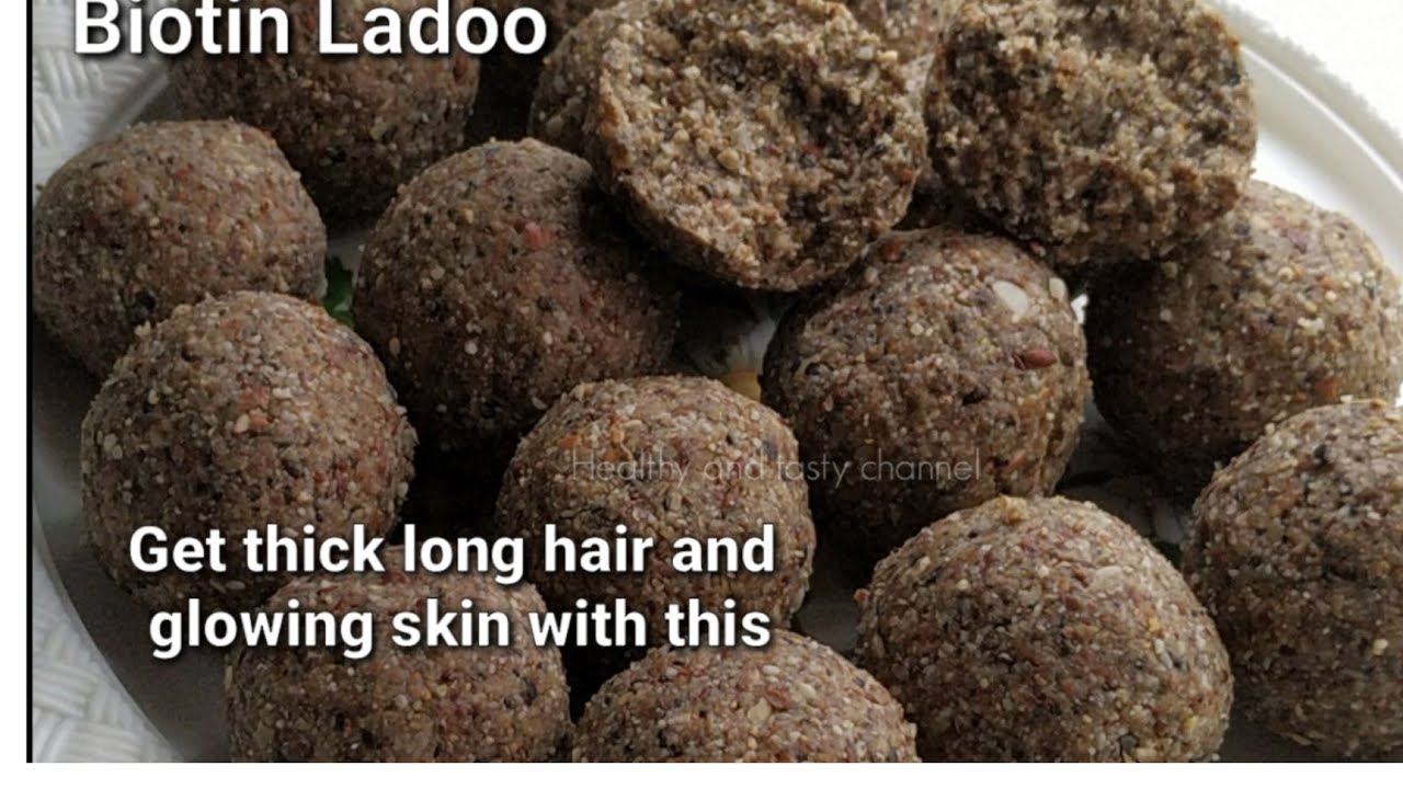 Biotin laddu recipe - biotin laddu recipe for hair growth & glowing skin