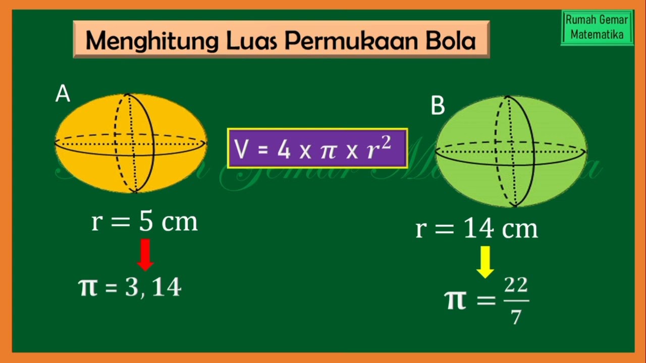 CARA MENGHITUNG LUAS PERMUKAAN BOLA