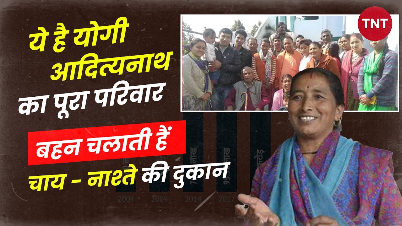 CM Yogi Adityanath का पूरा परिवार ये है। बहन चलाती हैं चाय - नाश्ते की दुकान।
