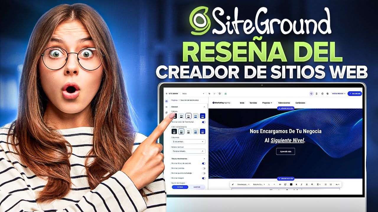 Reseña del Creador de Sitios Web de SiteGround (2026) 🔥 - ¡Rápido, Simple y Gratis con el Hosting!