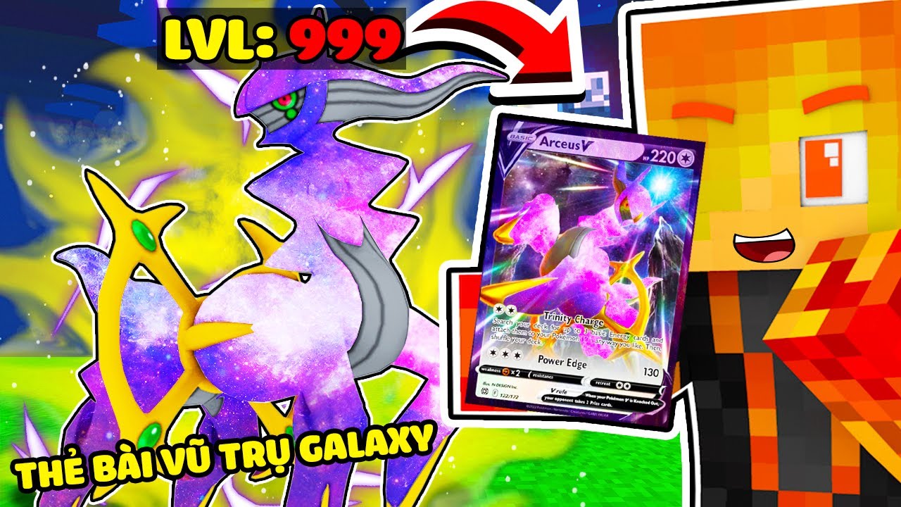 JACKVN OWNS LEVEL 999 GALAXY POKEMON CARDS IN MINECRAFT*ARCEUS, NECROZMA, GEKKOUGA CARDS