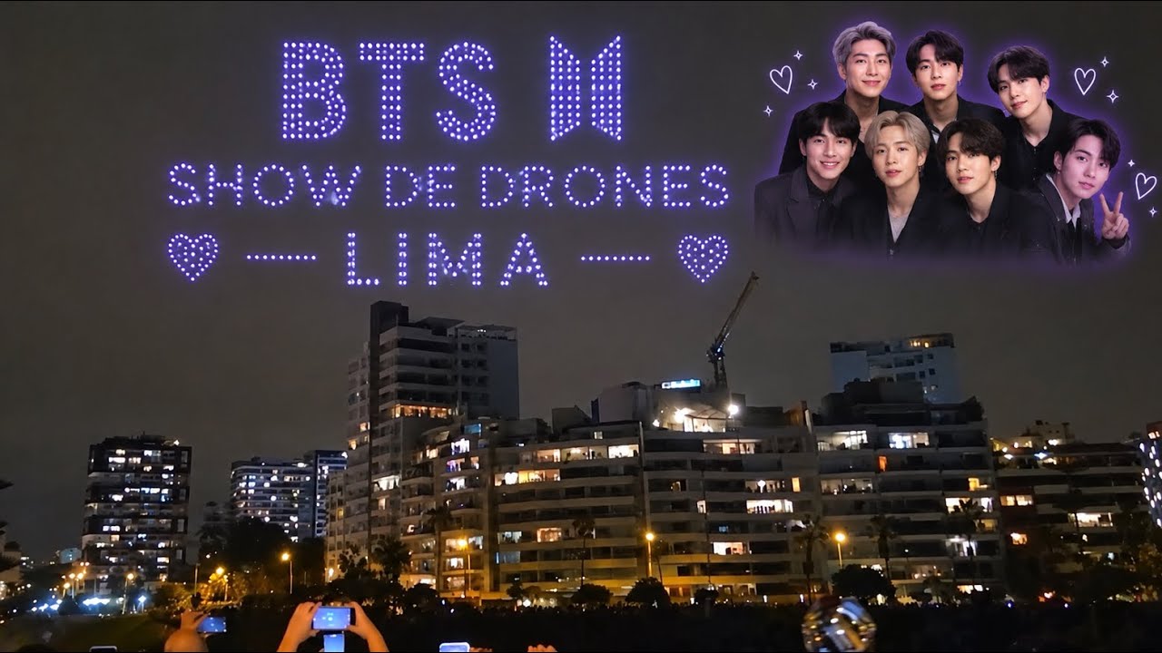 Show de drones BTS  lima peru 