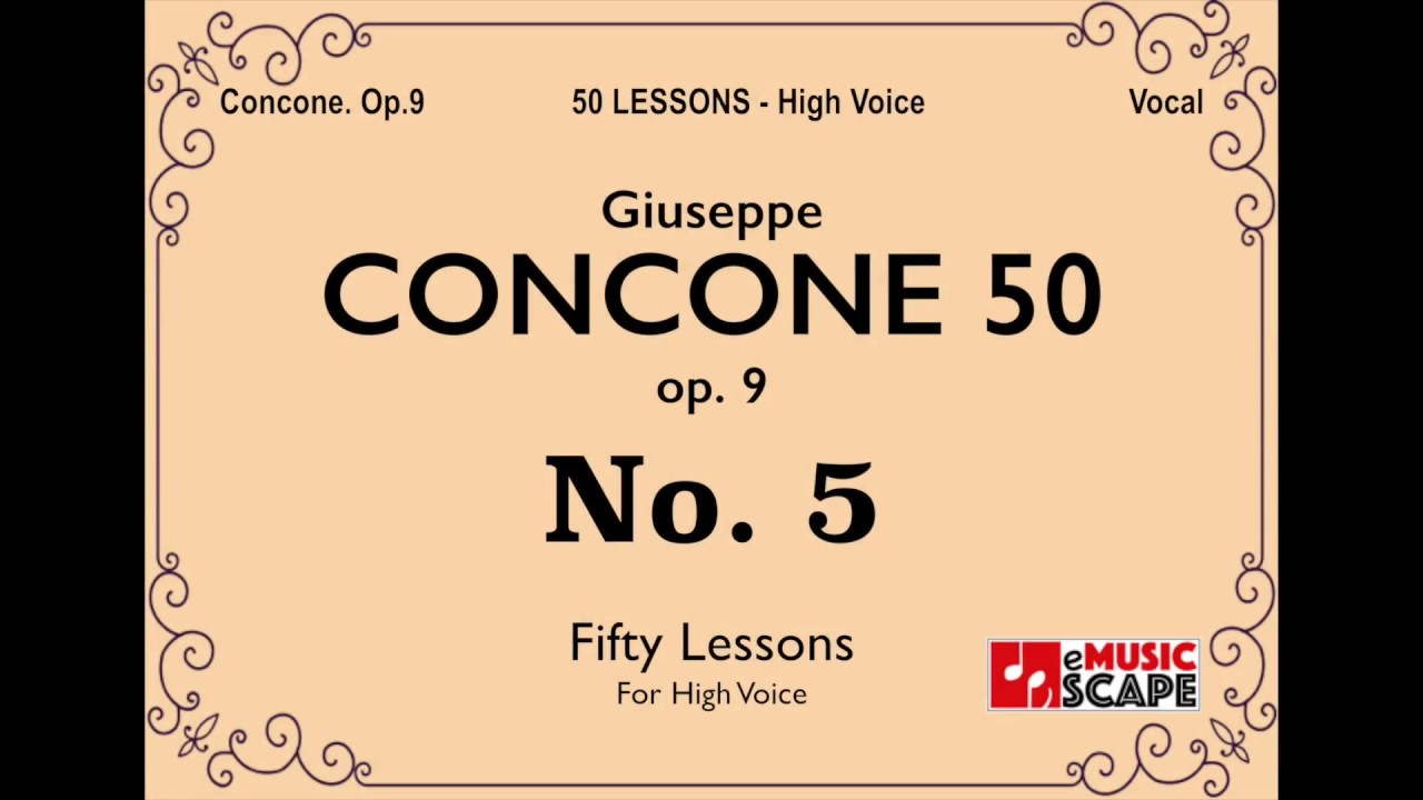 Concone 50, Op.9 No.5 (High Voice, 콘코네 고성용)